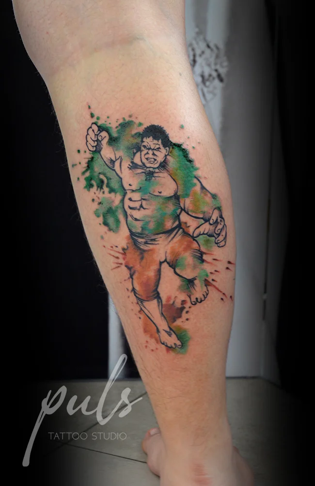 Barevné tetování - Hulk